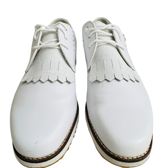 FootJoy Women’s Golf Shoes White Leather Kiltie Saddle Style Size 6.5 M main image 4